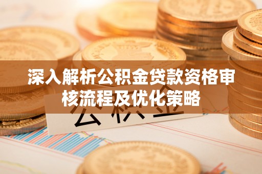 丰满深入解析公积金贷款资格审核流程及优化策略