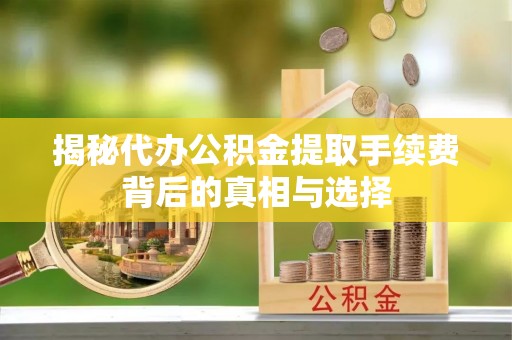 丰满揭秘代办公积金提取手续费背后的真相与选择