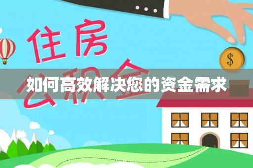 丰满如何高效解决您的资金需求